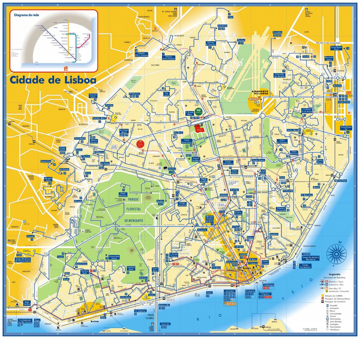 карта автовокзала Лиссабона