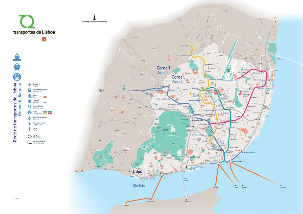 транспортная карта Лиссабона