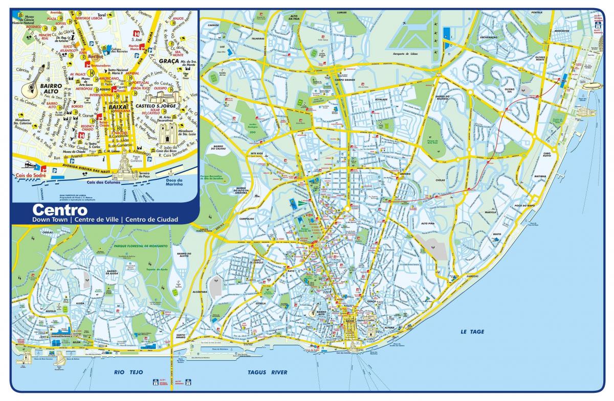 карта города Лиссабон