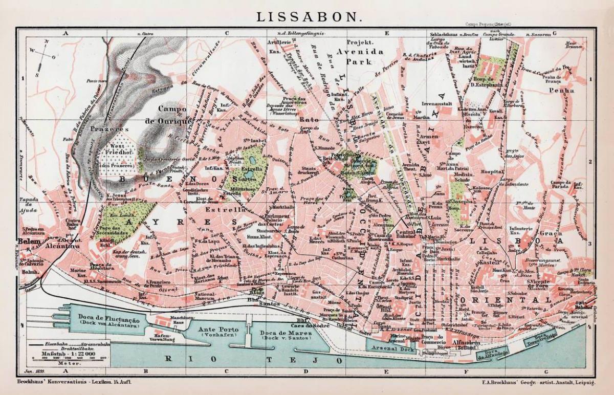 историческая карта Лиссабона